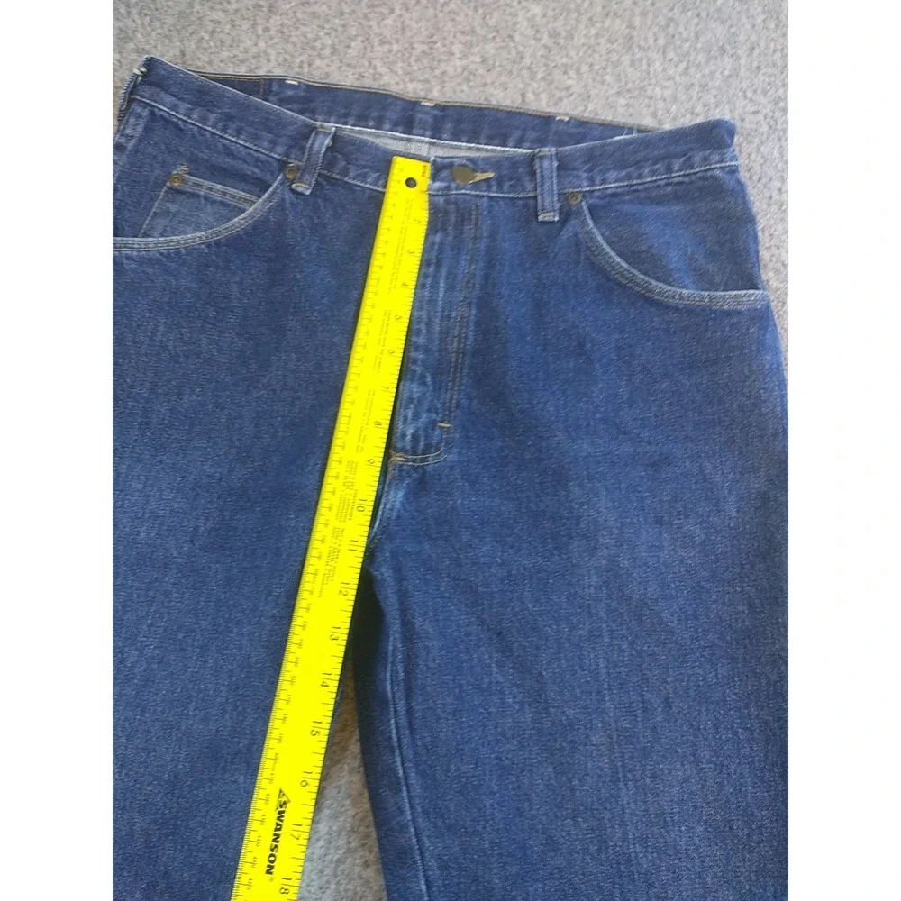 Wrangler Authentics Mens Straight Leg Blue Denim Jeans 34x30 96501MR Cotton